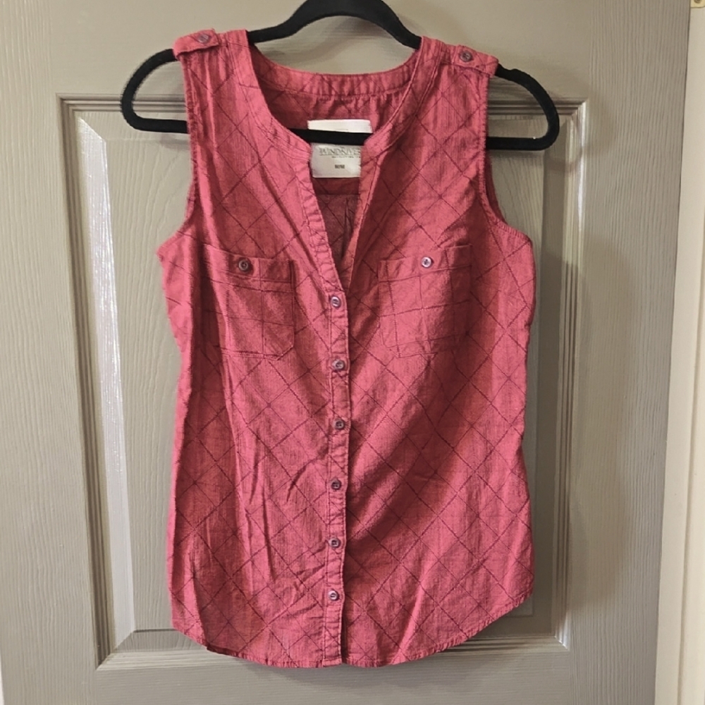 Women's Burgandy Sleeveless Top